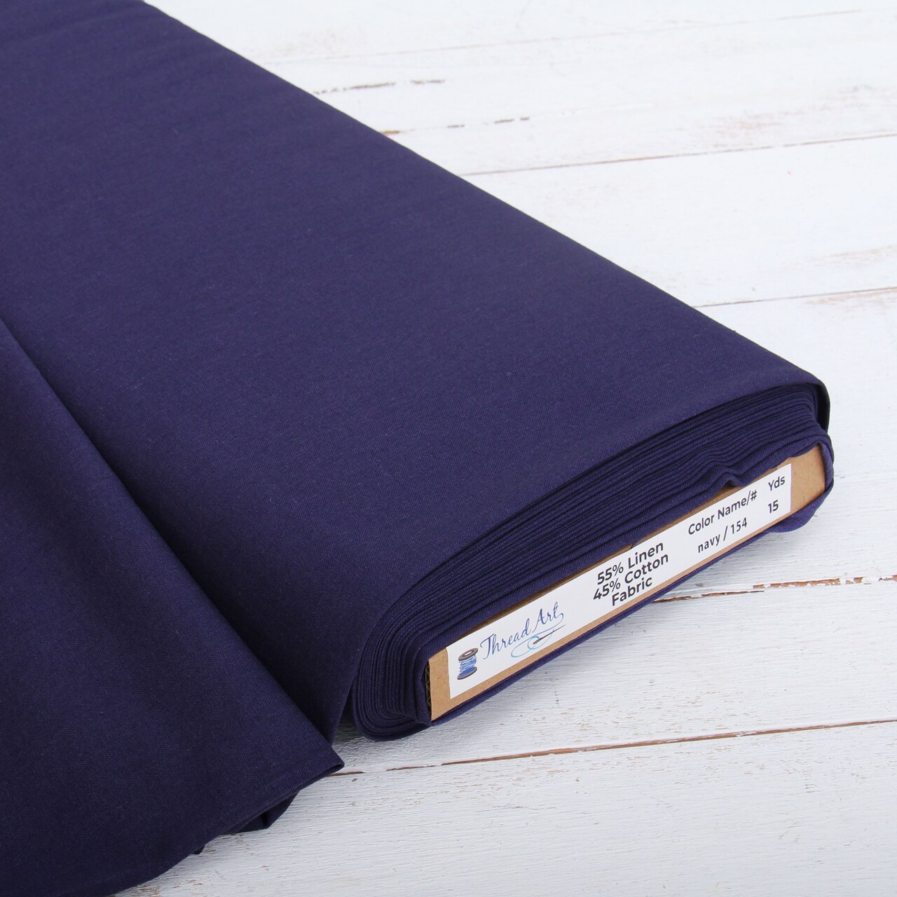 Threadart Linen Fabric By The Yard - Embroidery Fabric 55" Width- Premium Cotton Linen Fabric for Embroidery, Cross Stitch, Apparel, Linen Canvas, Home Décor